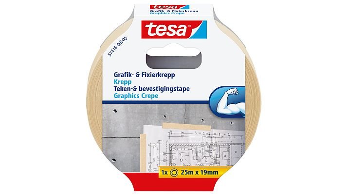 Tesa Crepe Gráfico Y De Fijación 25m 19mm