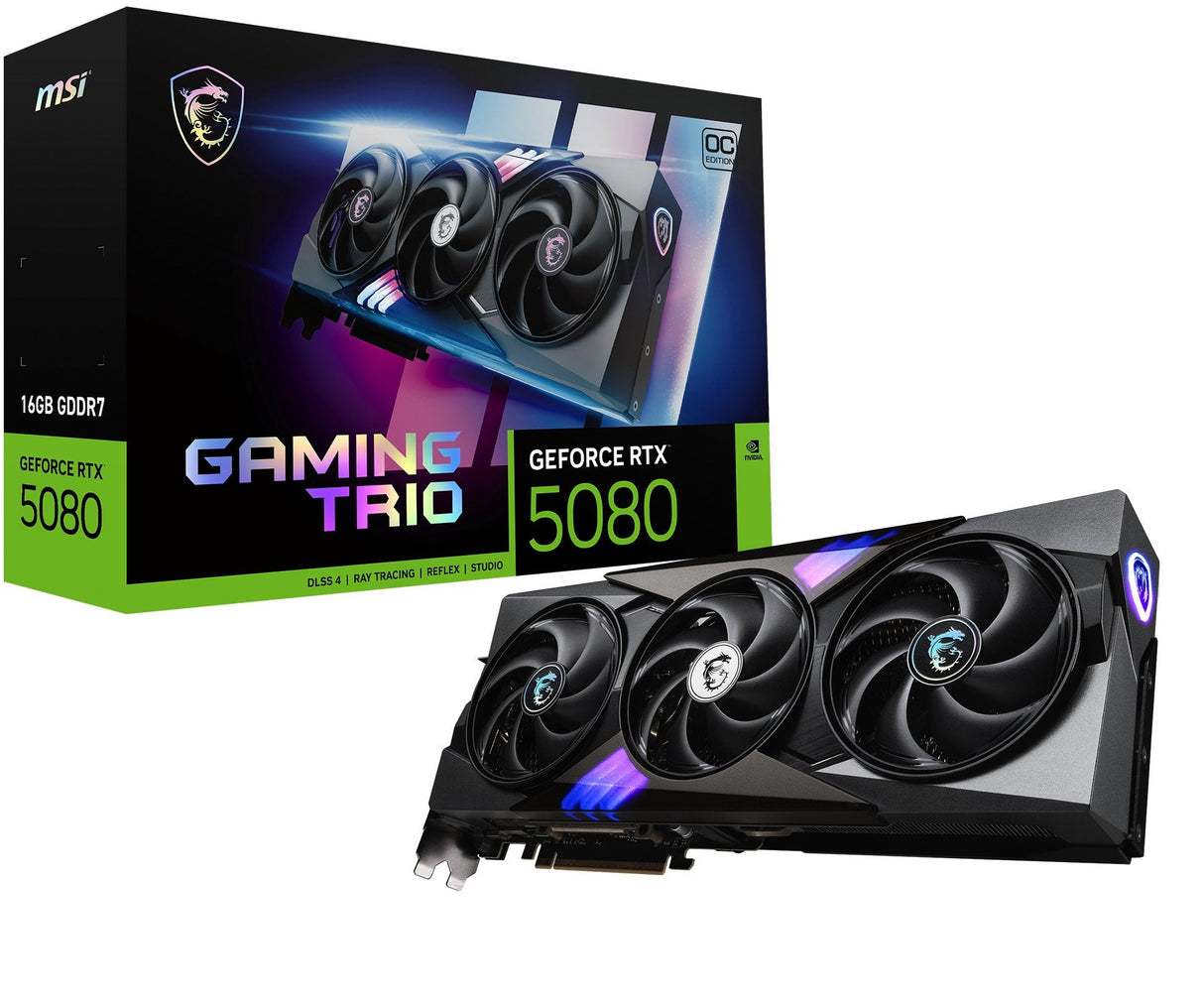 EAN 4711377292160 - MSI GAMING GEFORCE RTX 5080 16G TRIO OC tarjeta gráfica NVIDIA 16 GB GDDR7 imagen 1