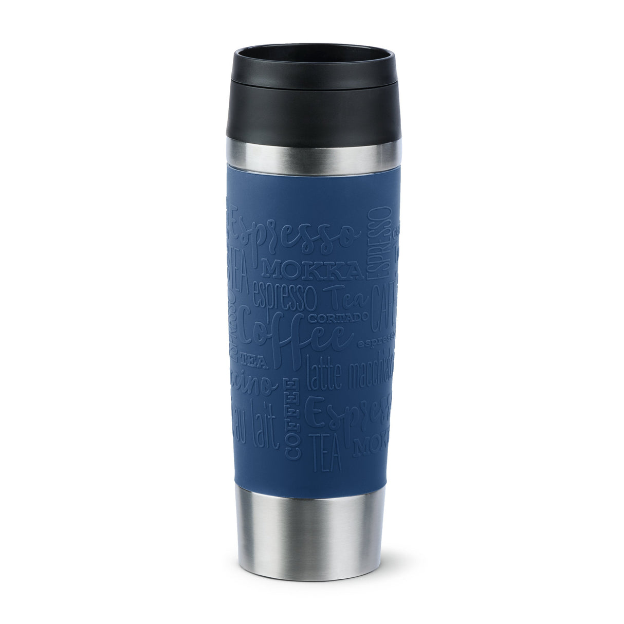 Emsa Travel Mug Taza Térmica Classic Grande Azul Oscuro/Acero Inoxidable, 0,5 Litros N2022100