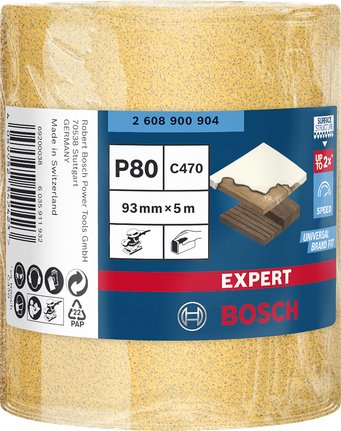 EAN 4059952542423 - Bosch Expert C470 Rollo abrasivo Grano medio P80 1 pieza(s) imagen 2
