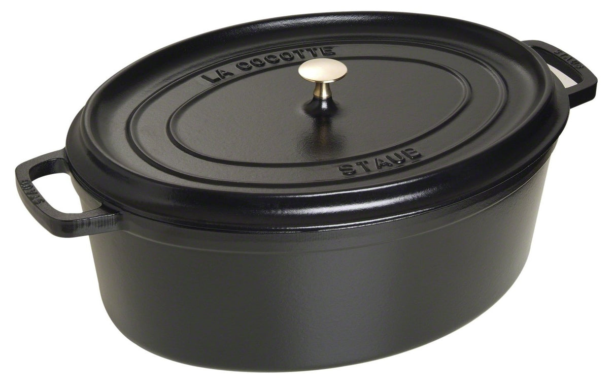 Staub La Cocotte 41cm Oval Schwarz, Gusseisen