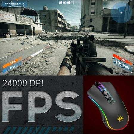 EAN 6950376772268 - REDRAGON COBRA M711-FPS ratón Juego mano derecha USB tipo A Óptico 24000 DPI imagen 3