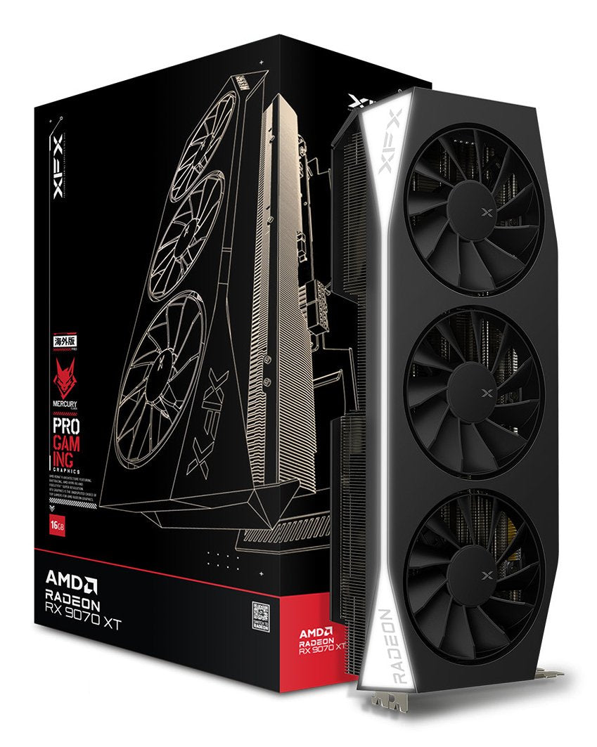 Tarjeta Grafica Rx 9070 Xt 16gb Xfx Mercury Gaming Led Gddr6 3 Fan