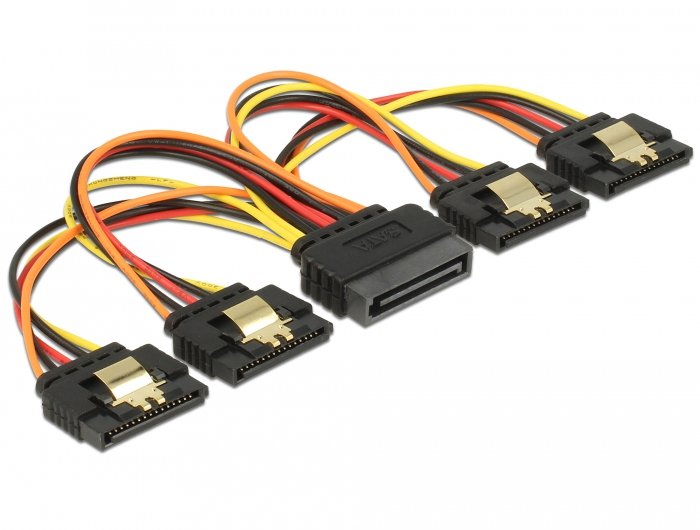 EAN 4043619601561 - DeLOCK 60156 cable de SATA 0,15 m SATA de 15 pines 4 x SATA de 15 pines Multicolor imagen 1