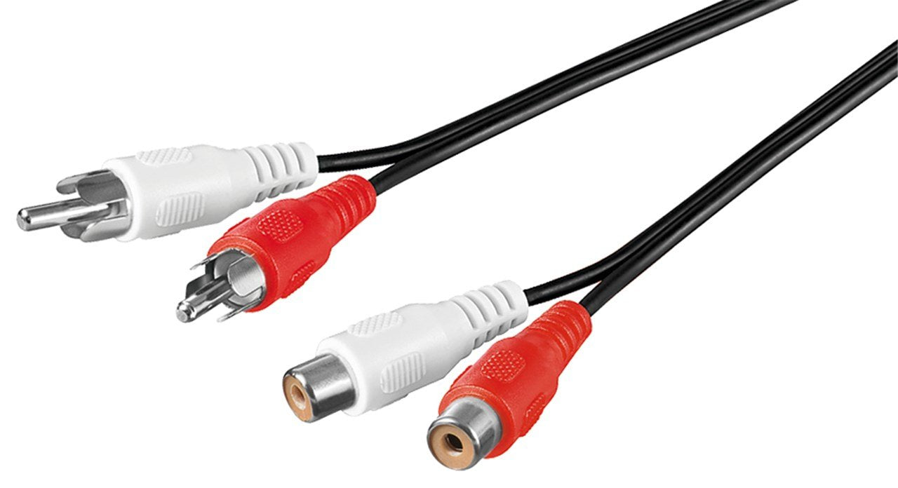 Cable  1,5m  2xrca M 2xrca H( Rojo Y Blanco)  Bulk Goobay