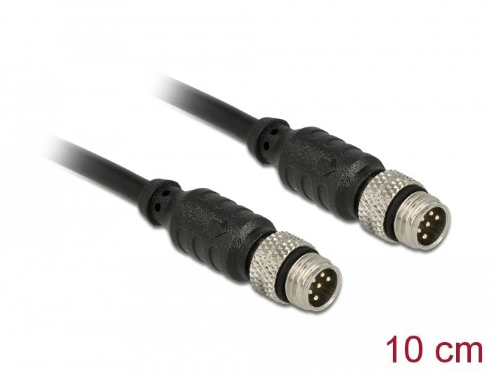 Delock M8 Sensor- Cable Alargador De Actuador 6 Pin Conector Macho A 6 Pin Conector Macho Impermeable 10 Cm