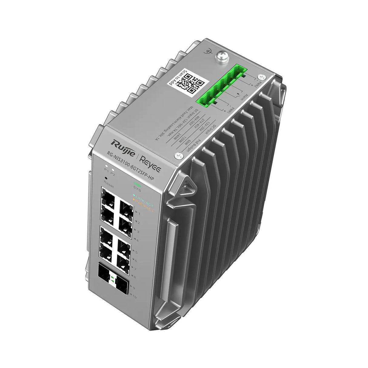 EAN 6971693276734 - Ruijie Networks RG-NIS3100-8GT2SFP-HP switch Gestionado L2 Gigabit Ethernet (10/100/1000) Energía sobre E imagen 3