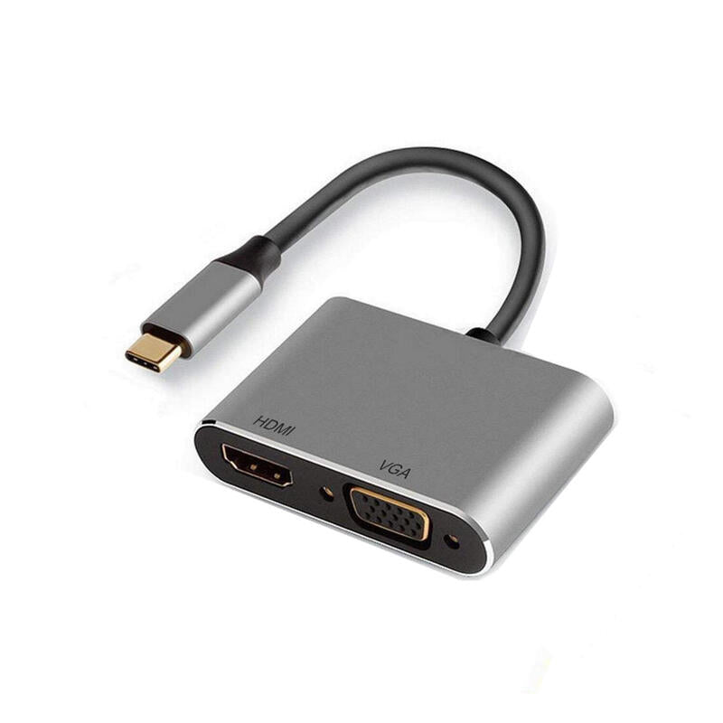 Adaptador Ewent Usb Tipo C A Hdmi 4k Y Vga 15cm - Macho Hembra