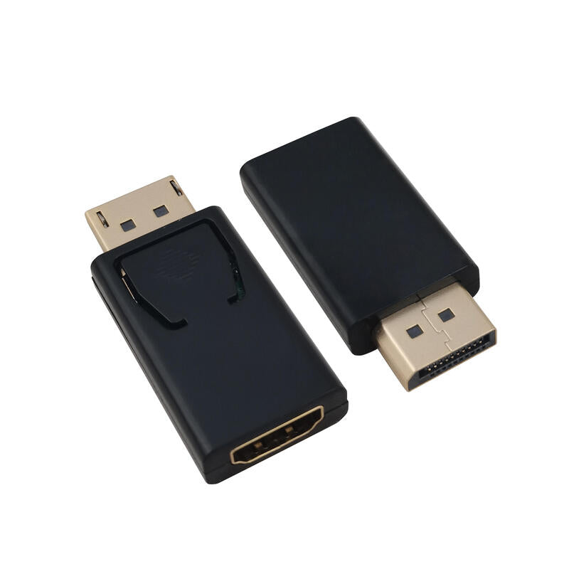 Adaptador Helos Chapado En Oro, Displayport / Hdmi, Negro