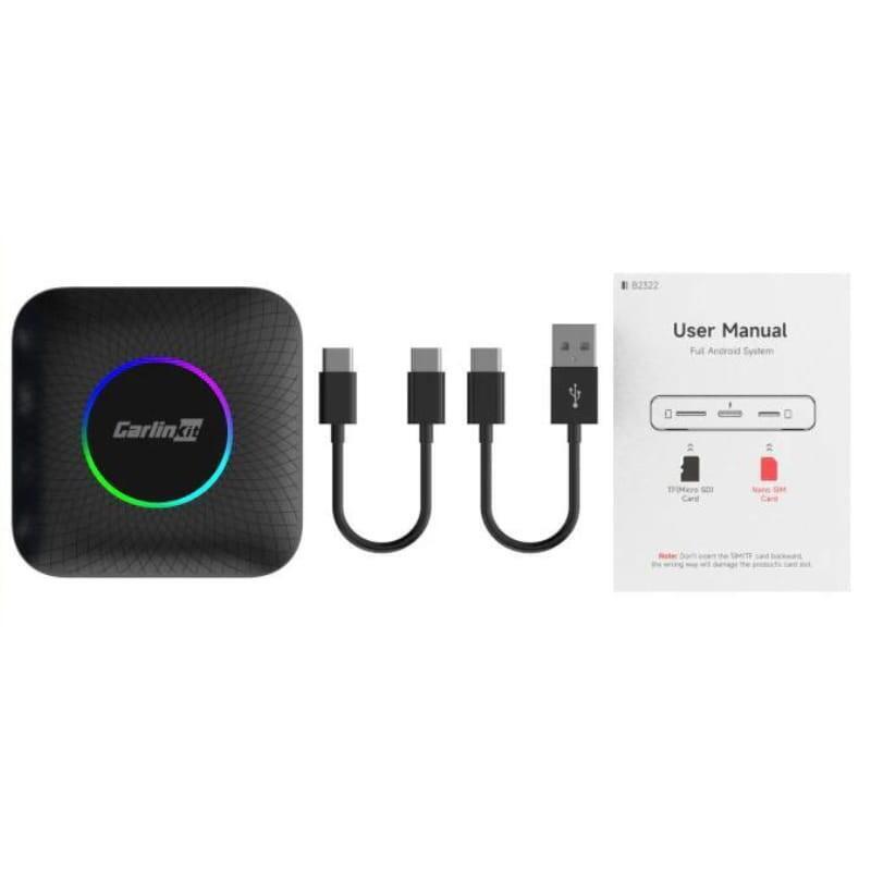 Adaptador Inalámbrico Carlinkit Cpc200-Tbox Led 4g Carplay/Android Auto