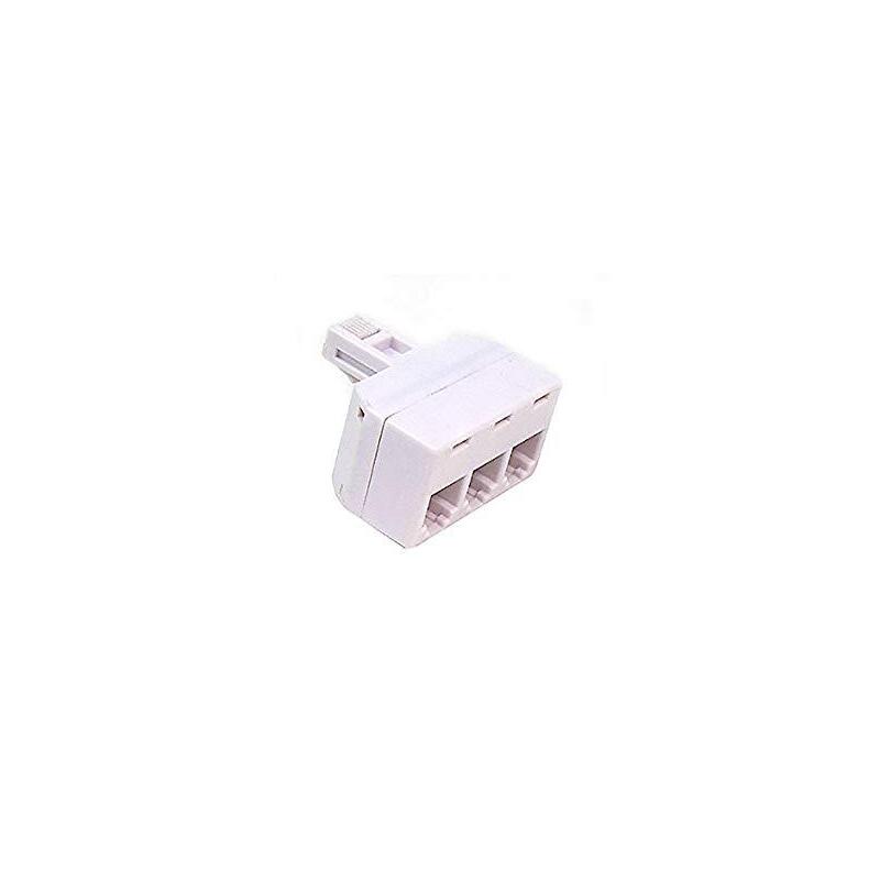 Adaptador Telefono 1m-3h 4 Vias Rj11