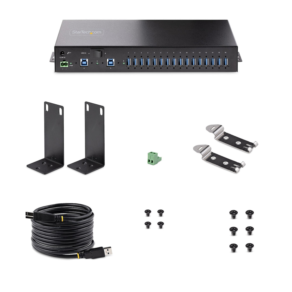 EAN 0065030894999 - StarTech.com 5G16AINDS-USB-A-HUB hub de interfaz USB 3.2 Gen 1 (3.1 Gen 1) Type-B 5000 Mbit/s Negro imagen 10
