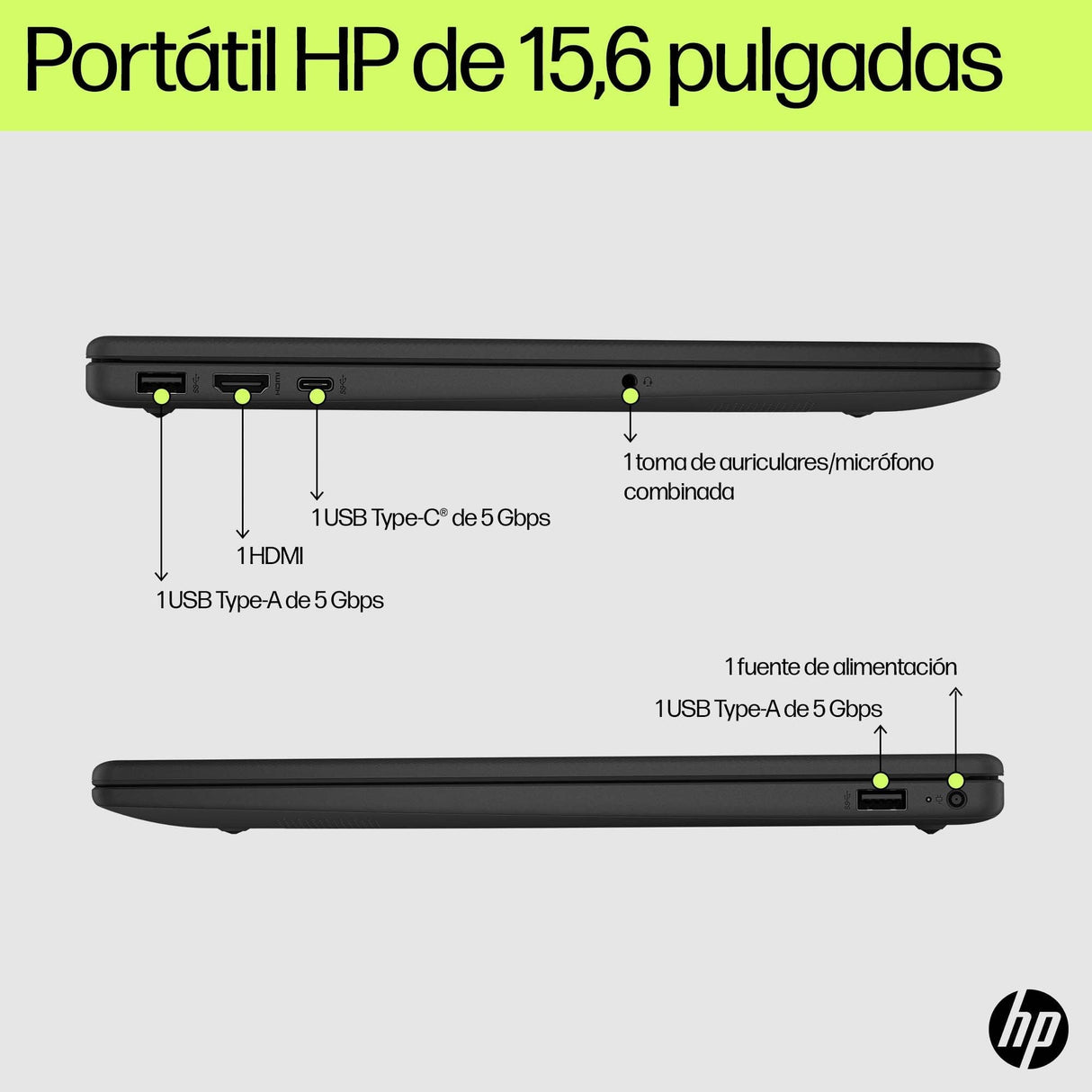 EAN 0198122312078 - HP 15-fd0035ns Intel® Core™ i3 i3-N305 Portátil 39,6 cm (15.6") Full HD 8 GB DDR4-SDRAM 256 GB SSD Wi-Fi imagen 5