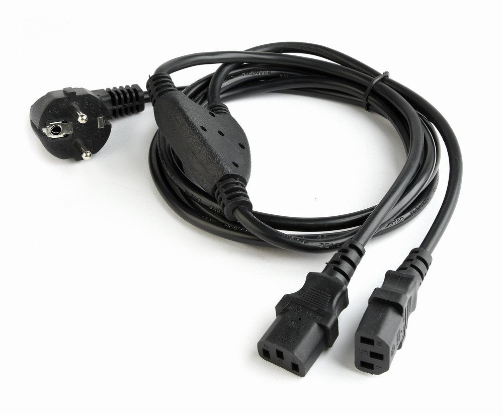 Cable De Alimentacion Gembird 230v 2m 2 Enchufes (Splitter En Y)