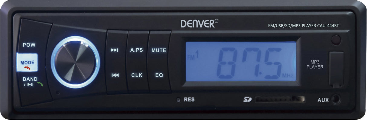 EAN 5706751053801 - Denver CAU-444BT receptor multimedia para coche Negro 28 W Bluetooth imagen 1