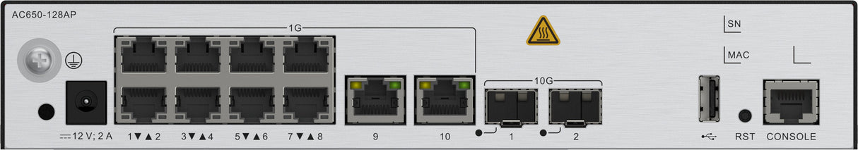 Ac650-128ap Mainframe (10*Ge Ports, 2*10ge Sfp+ Ports, With The Ac/Dc Adapter)
