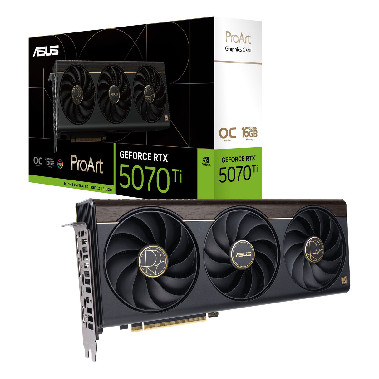 Graphics Card Asus Nvidia Geforce Rtx 5070 Ti 16 Gb Gddr7 256 Bit Pci Express 5.0 Active Proart-Rtx5070ti-O16g