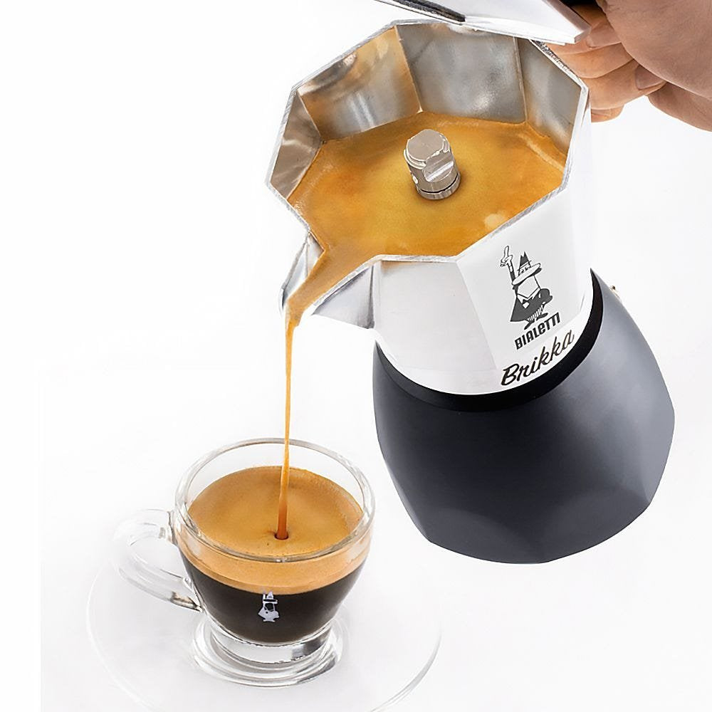 EAN 8006363040556 - Bialetti Brikka Cafetera italiana 0,1 L Negro, Acero inoxidable imagen 5