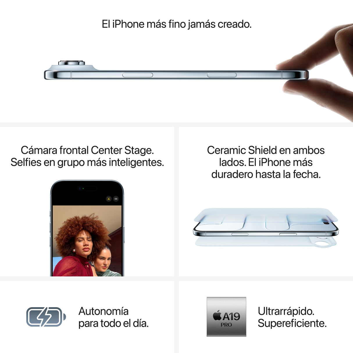EAN 0195950623581 - Apple iPhone Air 16,5 cm (6.5") SIM doble iOS 26 5G USB Tipo C 512 GB Blanco imagen 6