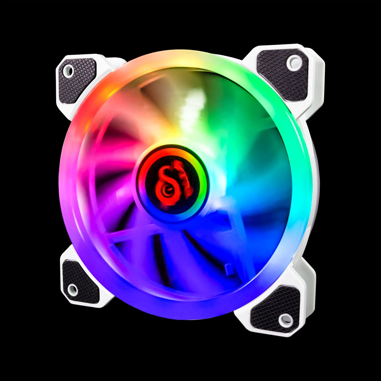 Ventilador Auxiliar Rgb Blanco Iris Spectrum 12cms