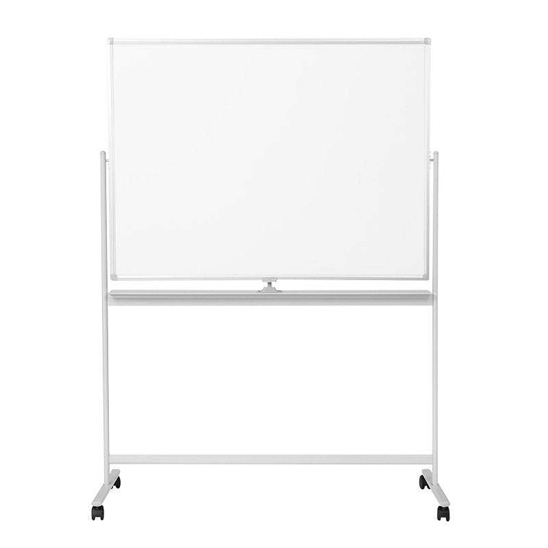 Dry Erase Whiteboard, Mobile, Double-Sided, Metal, 120x80cm