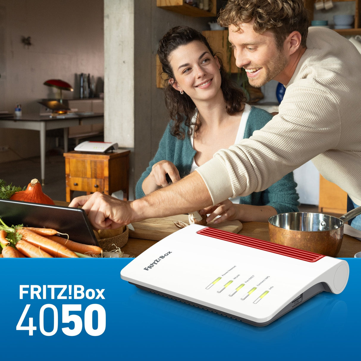 Fritz!Box 4050 Router Wifi6 Mesh 1xgb Wan 3xgb Lan