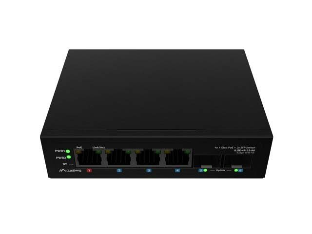 EAN 5901969447361 - Lanberg ILGE-4P-2S-90 switch No administrado Fast Ethernet (10/100) Energía sobre Ethernet (PoE) 1U Negro imagen 5