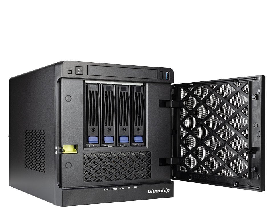 Bluechip Serverline T30347r Silent/Quiet-Server, Cube, Amd Epyc 4124p Procesador / Hasta 5.10 Ghz, 16 Gb Ddr5, 2 X 960 Gb Ssd, Broadcom 9524-8i, Tpm-Módulo, 2 X Rj45 (10 Gb/S)
