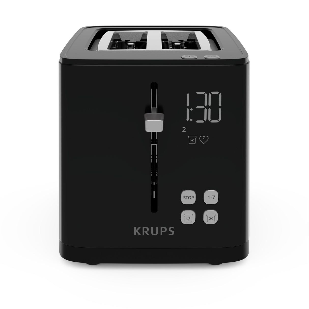Tostadora Krups Smart'N Light Kh6418 Negra, 850 Vatios, Para 2 Rebanadas De Pan Tostado Kh6418