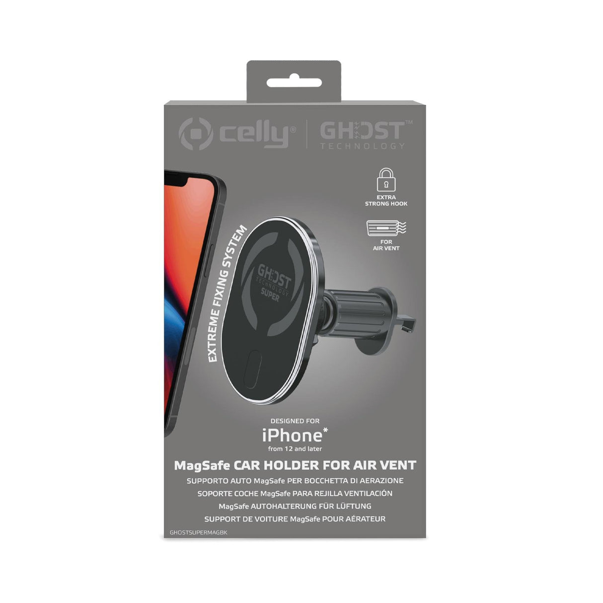 EAN 8021735199175 - Celly GHOSTSUPERMAG Soporte pasivo Teléfono móvil/smartphone Negro imagen 5