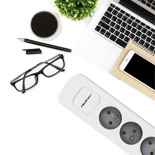 EAN 5901878502960 - Qoltec 50296 base múltiple 1,8 m 5 salidas AC Interior Gris, Blanco imagen 4