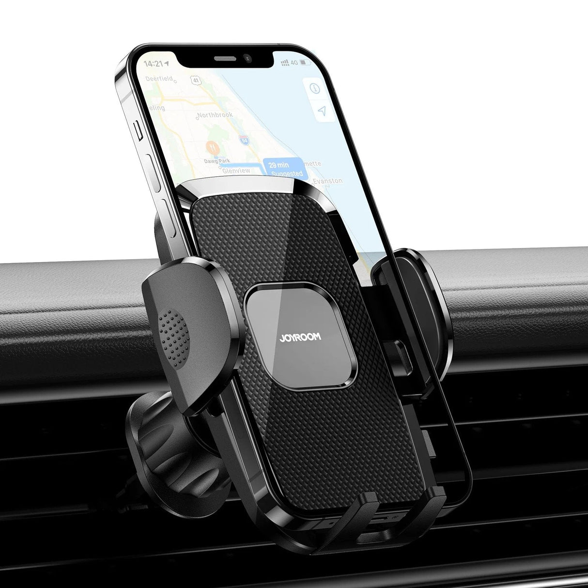 Joyroom Car Mount Clamp Holder (Air Outlet Version) 4.7-6.9 Inch, Black (Jr-Zs259)