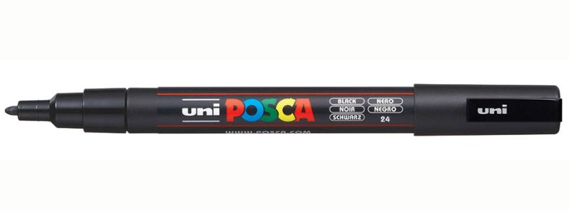 Posca Marker Uni Pc-3m Negro Bk