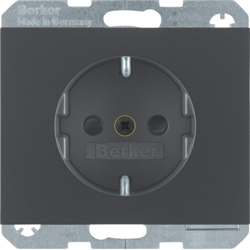 Berker 47357006 Schuko-Steckdose K.1 Anthrazit Matt Lackiert