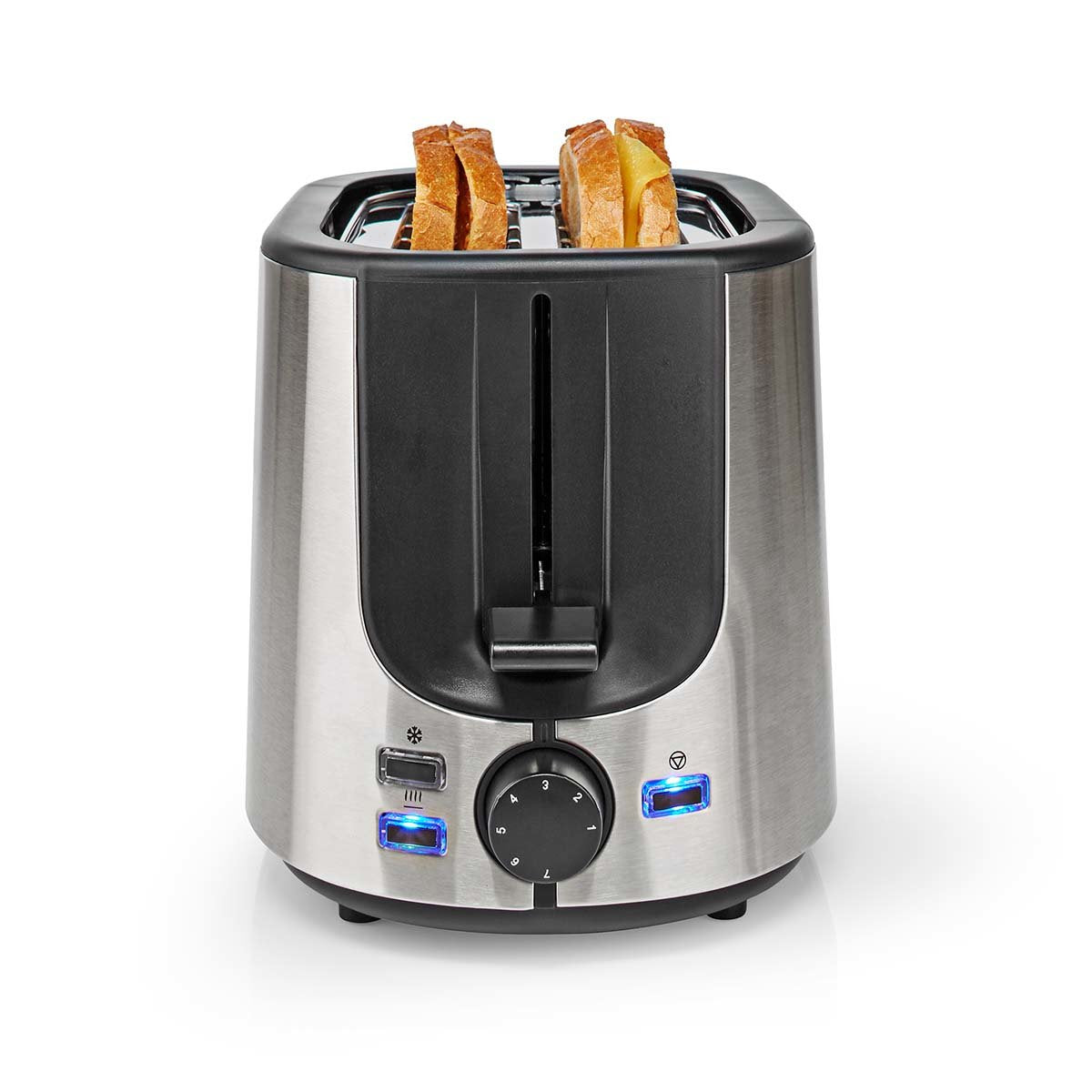 EAN 5412810336272 - Nedis KABT300EAL tostadora 7 2 rebanada(s) 1000 W Aluminio, Negro imagen 14