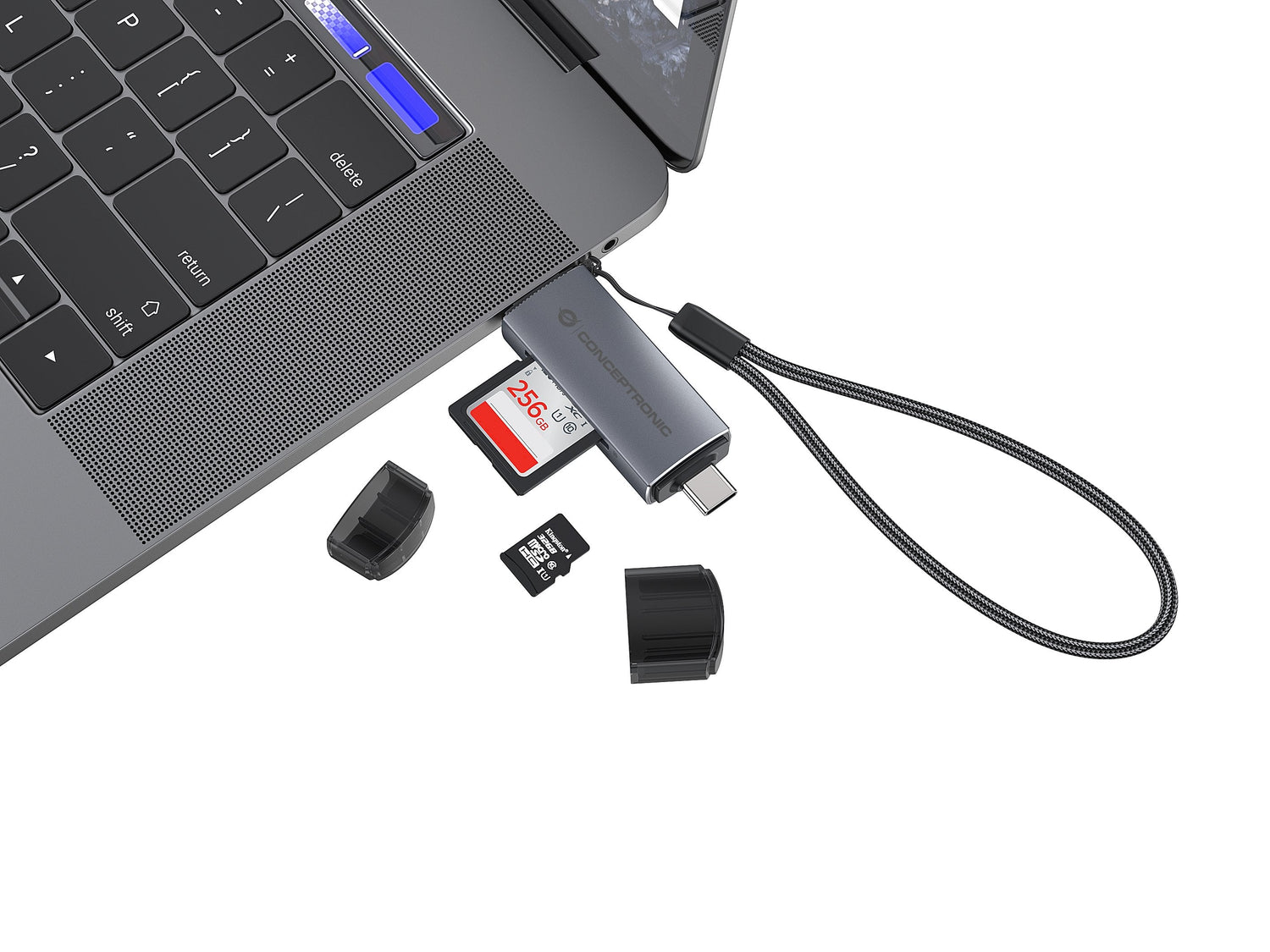 Lector De Tarjetas Conceptronic Usb-C Usb-A -> Micro Sd Tf Sw