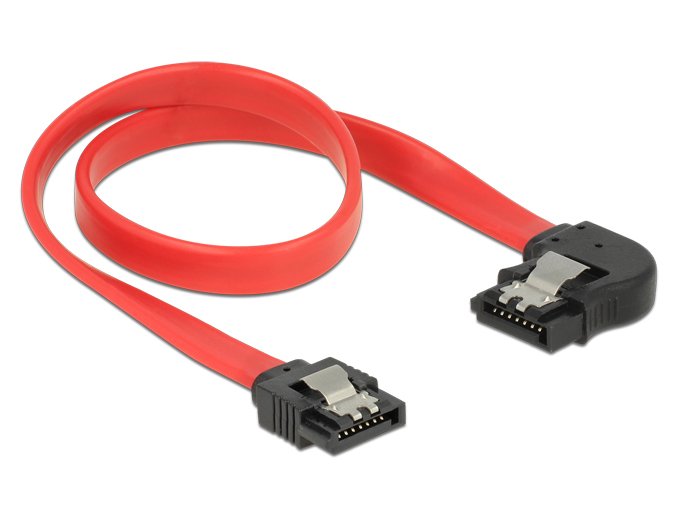 Delock 83963 Cable De Sata 0,3 M Sata 7-Pin Negro, Rojo
