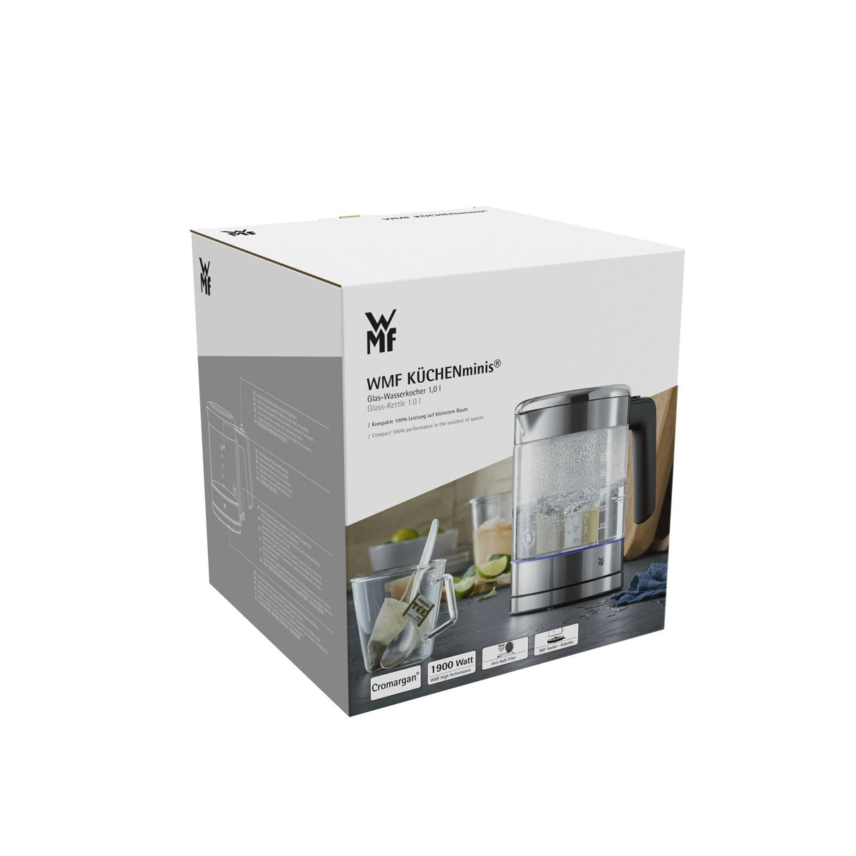 Wmf 0413190011 Küchenminis Wasserkocher Glas 1 Liter