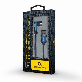 Cable Usb 2.0 A/M-Micro Usb B/M Acodado 1.8m Azul Jeans Cablexpert