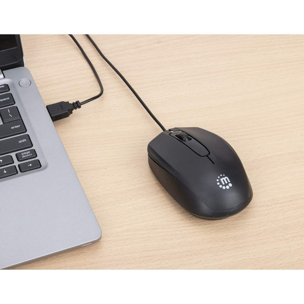 EAN 0766623190190 - Manhattan 190190 ratón Oficina Ambidextro USB tipo A 1000 DPI imagen 7