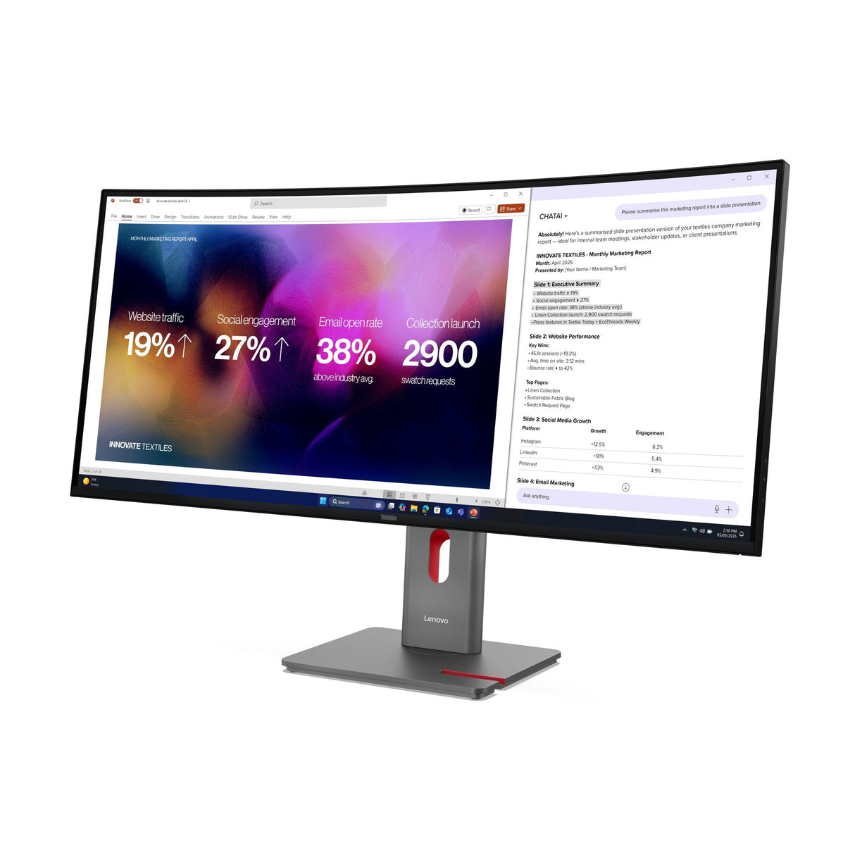 Lenovo Thinkvision P40wd-40 (40") Wuhd Hdmi Dp Usb-C Doc