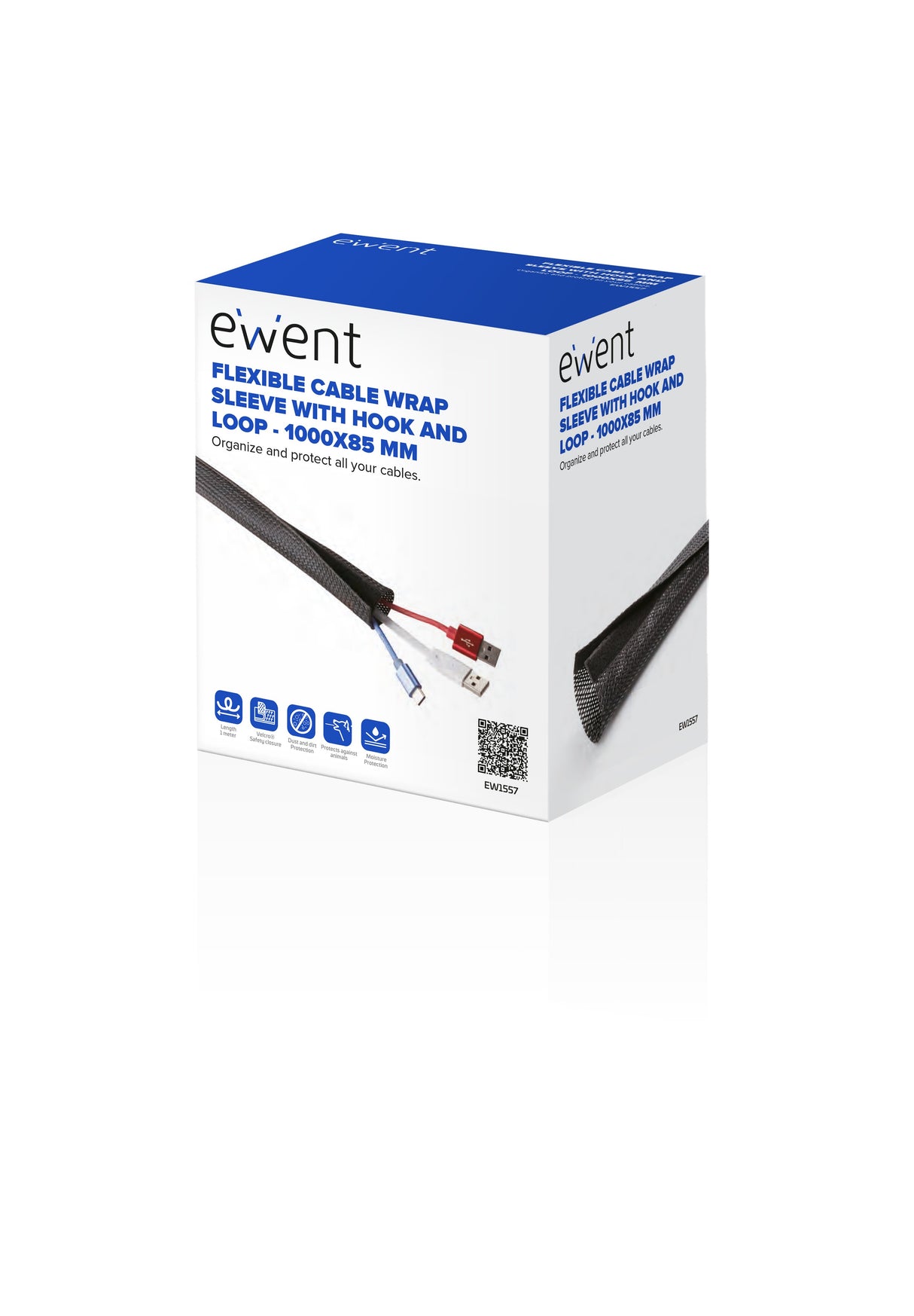 EAN 8052101431926 - Ewent EW1557 organizador de cables Universal Pasacables Negro 1 pieza(s) imagen 2
