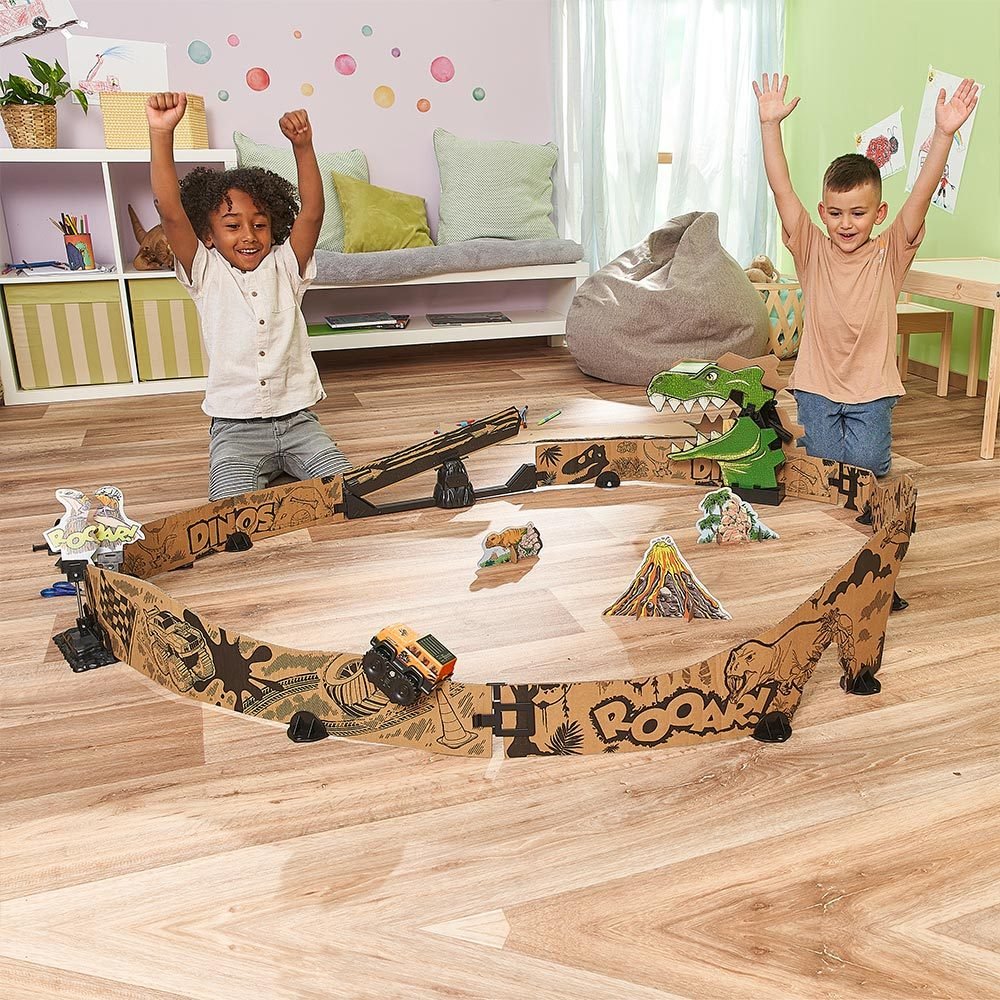 Vtech Car Board Racers-Dino Adventure Set, Ferrocarril 80-563304