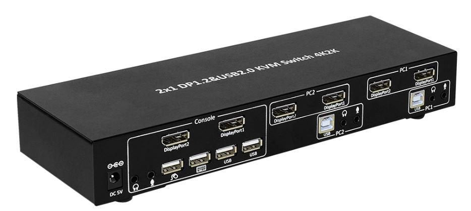 EAN 5704174048763 - Microconnect MC-DP-KVM201K interruptor KVM Negro imagen 3