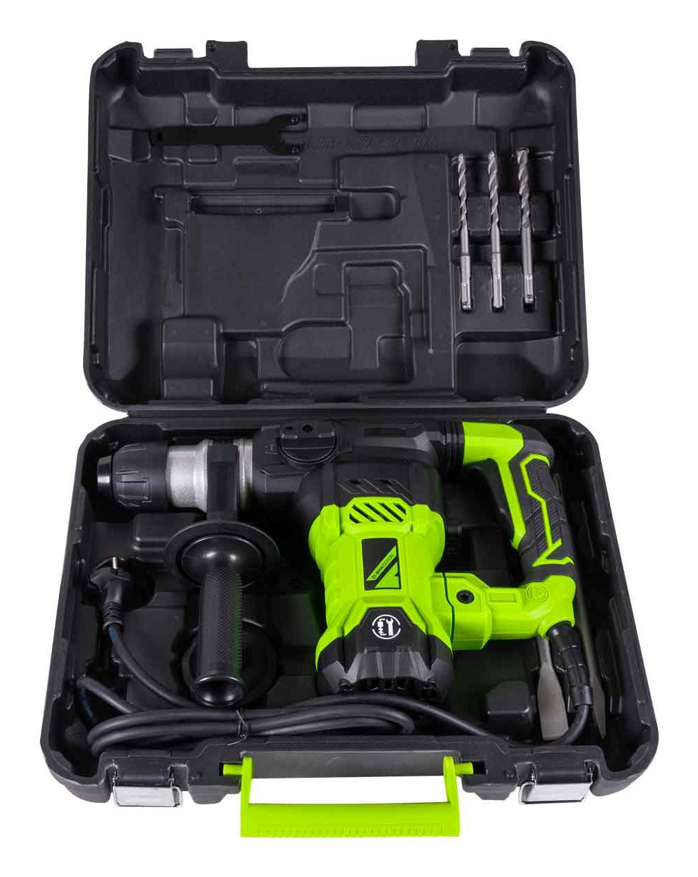 EAN 9120039235332 - Zipper ZI-BHA1500DN taladro 4250 RPM SDS Plus 5,1 kg Negro, Verde claro imagen 4