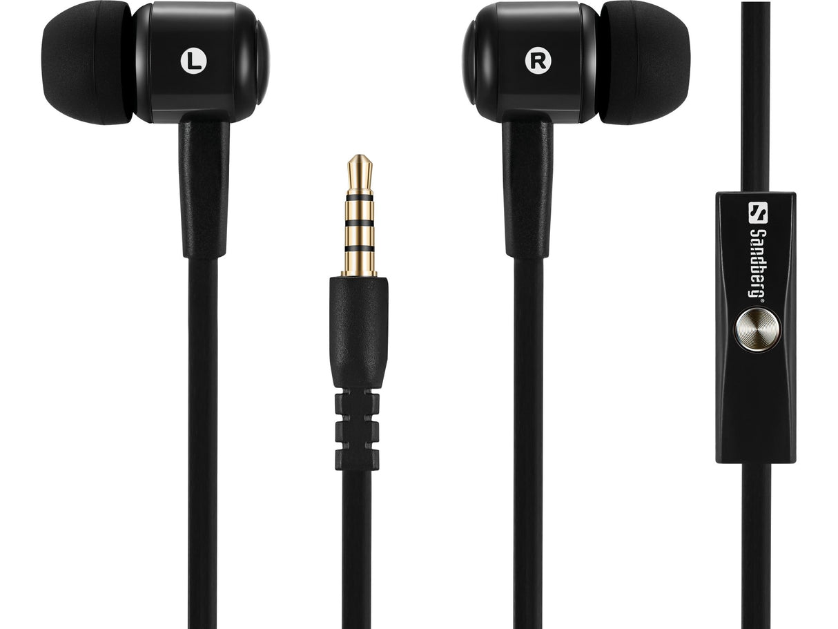 EAN 5705730125621 - Sandberg 125-62 auricular y casco Auriculares Alámbrico Dentro de oído Llamadas/Música Negro imagen 1