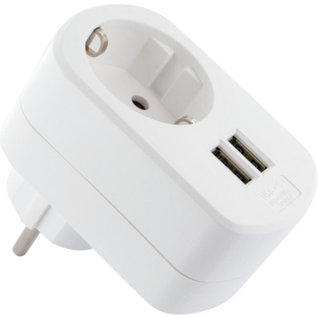Adaptador De Carga Usb Schwaiger 230v Blanca