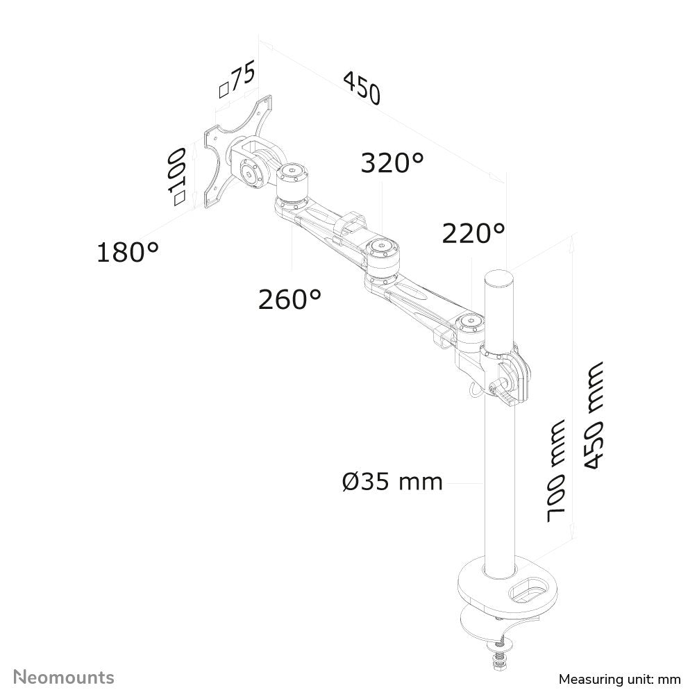 EAN 8717371443139 - Neomounts FPMA-D935G soporte para monitor 76,2 cm (30") Escritorio Plata imagen 8