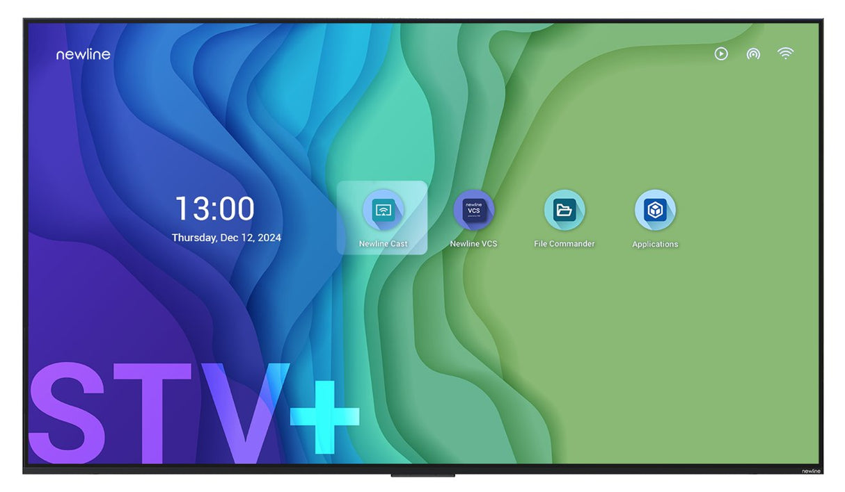 Newline Stv+ 43" Pantalla Plana Para Señalización Digital 109,2 Cm (43") Led Wifi 300 Cd / M² 4k Ultra Hd Negro Procesador Incorporado Android 24/7