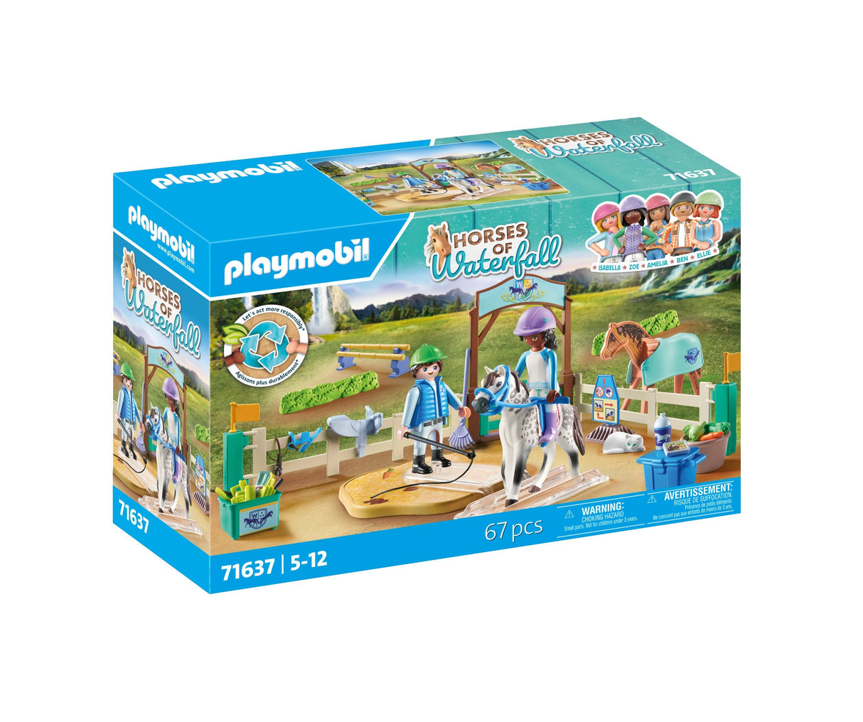 Playmobil 71637 Caballos De La Cascada Escuela De Equitación Moderna, Juguete De Construcción 71637